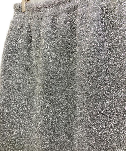 machatt（マチャット）machatt (マチャット) グリッターニットロングスカート シルバー サイズ:Freeの古着・服飾アイテム