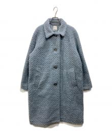 meer.（メーア）の古着「スタンドカラーウールコート」｜ブルー