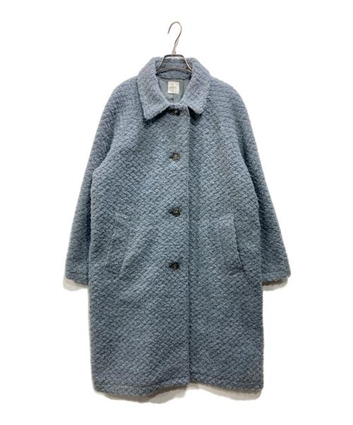 meer.（メーア）meer. (メーア) スタンドカラーウールコート ブルー サイズ:表記なしの古着・服飾アイテム