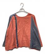 tamaki niimeタマキ ニイメ）の古着「デザインブラウス」｜ブラウン×グレー