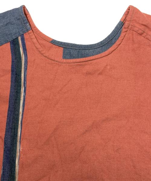 tamaki niime（タマキ ニイメ）tamaki niime (タマキ ニイメ) デザインブラウス ブラウン×グレー サイズ:表記なしの古着・服飾アイテム