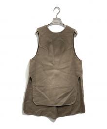 ENFOLD（エンフォルド）の古着「シャルムダブルフェイス プルオーバーロングベスト」｜グレー