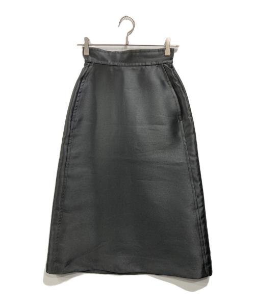 machatt（マチャット）machatt (マチャット) サテンスカート ブラック サイズ:36の古着・服飾アイテム