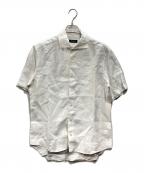 BARNEYS NEWYORKバーニーズ・ニューヨーク）の古着「半袖リネンシャツ」｜ホワイト