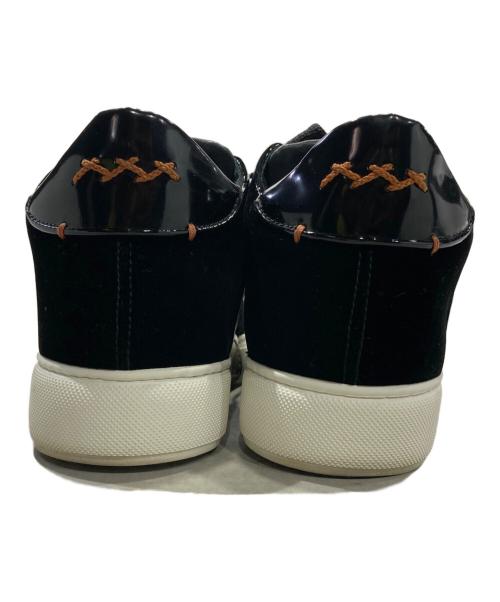 ERMENEGILDO ZEGNA（エルメネジルド・ゼニア）ERMENEGILDO ZEGNA (エルメネジルド・ゼニア) ハイカットベロアスニーカー ブラック サイズ:7 1/2の古着・服飾アイテム