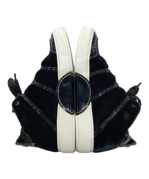 ERMENEGILDO ZEGNA（エルメネジルド・ゼニア）ERMENEGILDO ZEGNA (エルメネジルド・ゼニア) ハイカットベロアスニーカー ブラック サイズ:7 1/2の古着・服飾アイテム