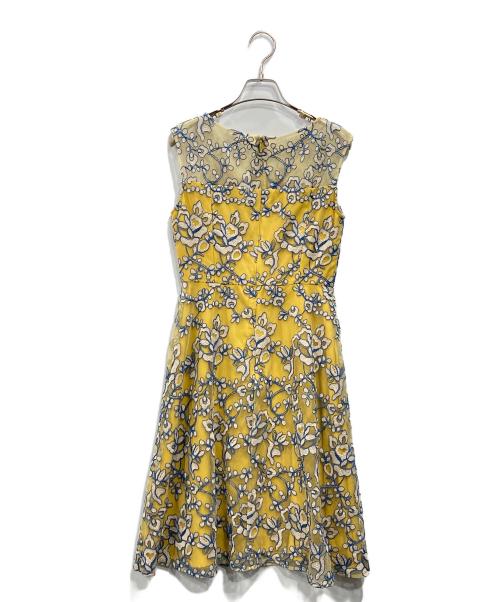GRACE CONTINENTAL（（グレースコンチネンタル）GRACE CONTINENTAL (（グレースコンチネンタル) コードフラワーワンピース イエロー サイズ:34の古着・服飾アイテム