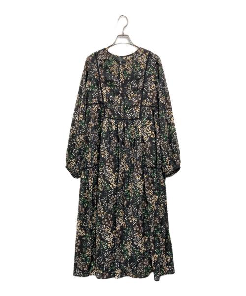 SLOBE IENA（スローブ イエナ）SLOBE IENA (スローブ イエナ) 花柄ブラウスワンピース ブラック サイズ:Freeの古着・服飾アイテム