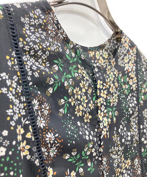 SLOBE IENA（スローブ イエナ）SLOBE IENA (スローブ イエナ) 花柄ブラウスワンピース ブラック サイズ:Freeの古着・服飾アイテム