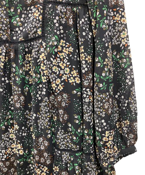 SLOBE IENA（スローブ イエナ）SLOBE IENA (スローブ イエナ) 花柄ブラウスワンピース ブラック サイズ:Freeの古着・服飾アイテム