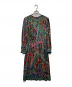 LEONARDレオナール）の古着「総柄ワンピース」｜ブラウン