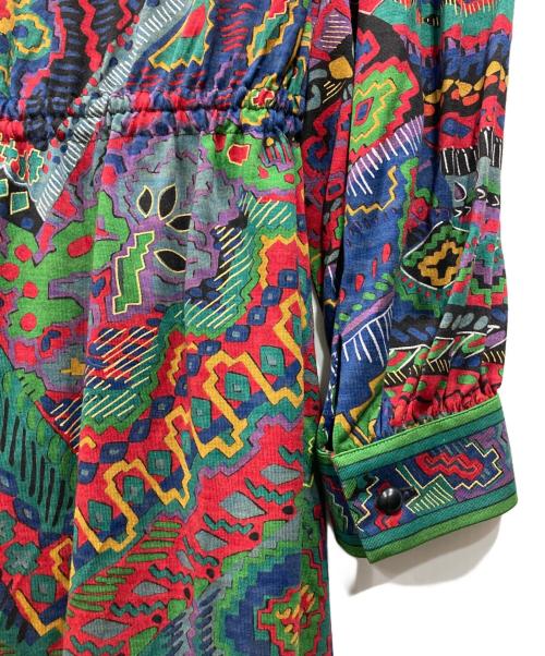 LEONARD（レオナール）LEONARD (レオナール) 総柄ワンピース ブラウン サイズ:Mの古着・服飾アイテム