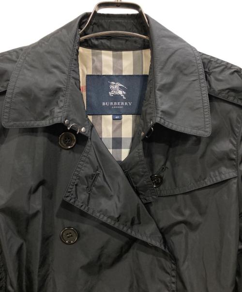 BURBERRY LONDON（バーバリーロンドン）BURBERRY LONDON (バーバリーロンドン) ナイロントレンチコート ブラック サイズ:40の古着・服飾アイテム