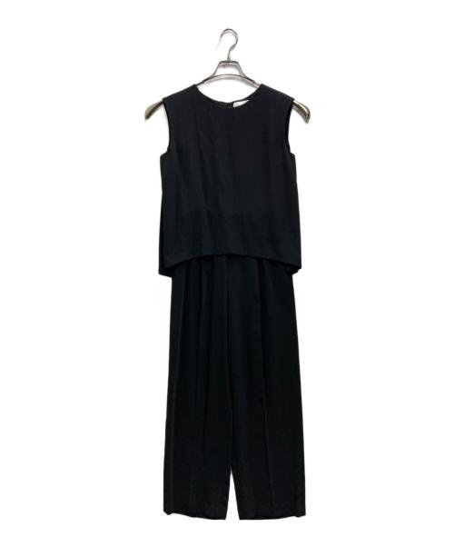 BEAUTY&YOUTH（ビューティーアンドユース）BEAUTY&YOUTH (ビューティーアンドユース) ダブルクロスワイドノースリーブオールインワン ブラック サイズ:Ｍの古着・服飾アイテム