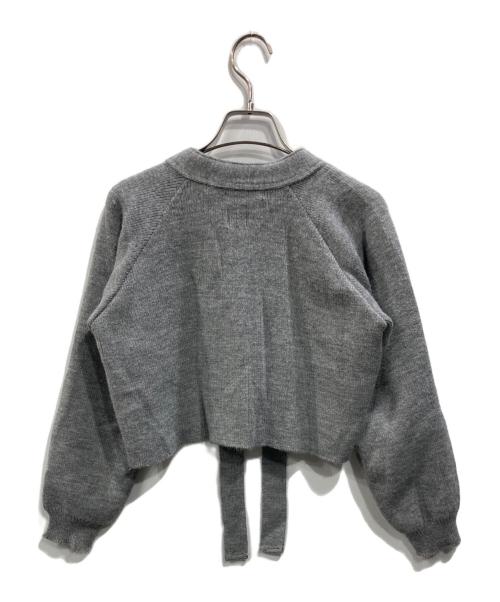COMME des GARCONS GIRL（コムデギャルソンガール）COMME des GARCONS GIRL (コムデギャルソンガール) ボウタイニットカーディガン グレー サイズ:Mの古着・服飾アイテム