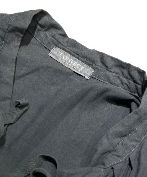 nestrobe confect（ネストローブ コンフェクト）nestrobe confect (ネストローブ コンフェクト) UpcycleLino マウンテンスモックシャツ グレー サイズ:4の古着・服飾アイテム