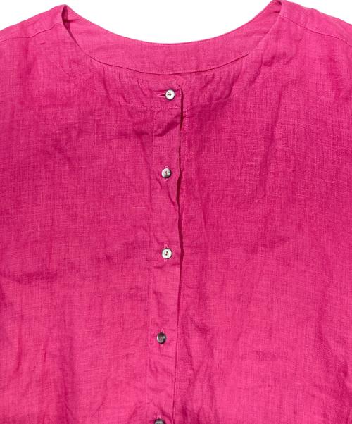 nest Robe（ネストローブ）nest Robe (ネストローブ) リネン天然染め ラウンド切り替え2wayワンピース ピンク サイズ:Fの古着・服飾アイテム