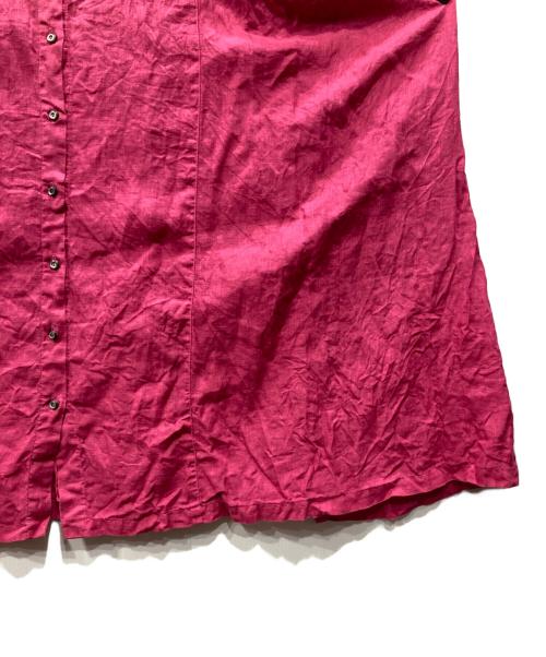 nest Robe（ネストローブ）nest Robe (ネストローブ) リネン天然染め ラウンド切り替え2wayワンピース ピンク サイズ:Fの古着・服飾アイテム