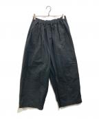nest Robeネストローブ）の古着「コットンリネン ウェザーイージーパンツ」｜ブラック