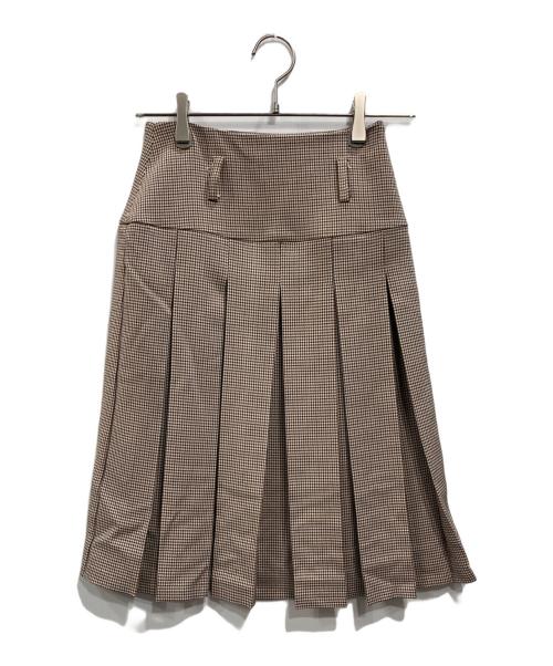 epine（エピヌ）epine (エピヌ) middle 2way ribbon pleats skirt ベージュ サイズ:Ｓの古着・服飾アイテム