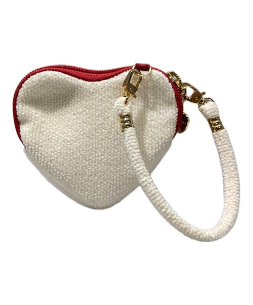 FEILER（フェイラー）FEILER (フェイラー) LOVERARY ハートポーチ アイボリーの古着・服飾アイテム