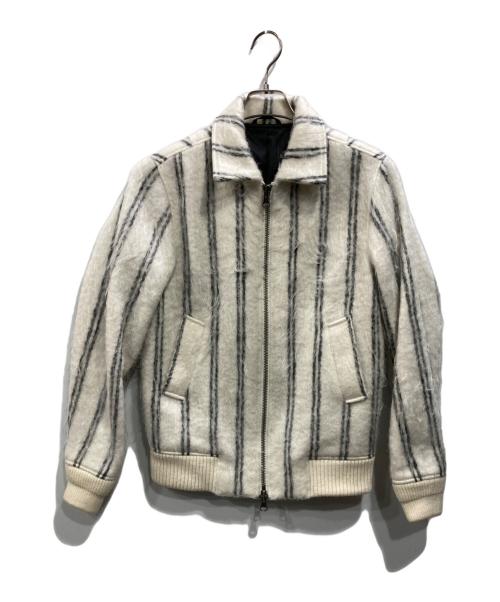 Saturdays NYC（サタデーズ ニューヨーク）Saturdays NYC (サタデーズ ニューヨーク) シャギーストライプジャケット アイボリー サイズ:XSの古着・服飾アイテム