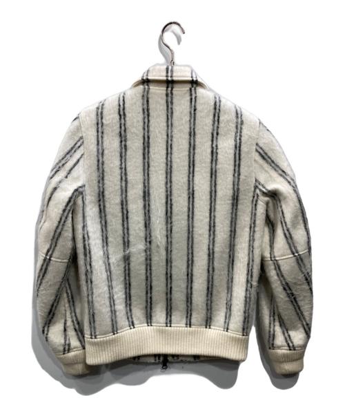 Saturdays NYC（サタデーズ ニューヨーク）Saturdays NYC (サタデーズ ニューヨーク) シャギーストライプジャケット アイボリー サイズ:XSの古着・服飾アイテム