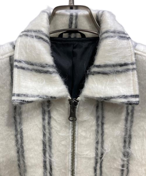 Saturdays NYC（サタデーズ ニューヨーク）Saturdays NYC (サタデーズ ニューヨーク) シャギーストライプジャケット アイボリー サイズ:XSの古着・服飾アイテム