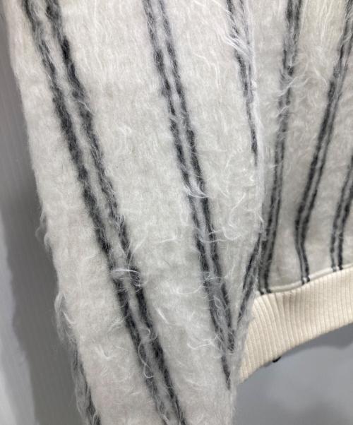 Saturdays NYC（サタデーズ ニューヨーク）Saturdays NYC (サタデーズ ニューヨーク) シャギーストライプジャケット アイボリー サイズ:XSの古着・服飾アイテム