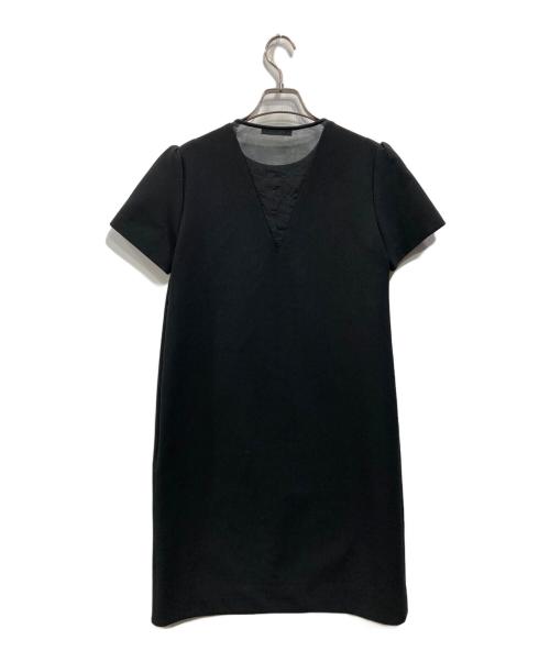 YOKO CHAN（ヨーコチャン）YOKO CHAN (ヨーコチャン) バックVオーガンジードレス ブラック サイズ:40の古着・服飾アイテム