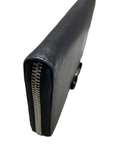 Salvatore Ferragamo（サルヴァトーレ フェラガモ）Salvatore Ferragamo (サルヴァトーレ フェラガモ) ヴァラリボンジップウォレット ブラックの古着・服飾アイテム