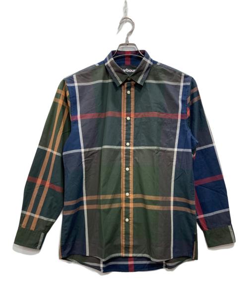 Barbour（バブアー）Barbour (バブアー) ラージ タータンチェック レギュラーカラー シャツ ネイビー×グリーン サイズ:38の古着・服飾アイテム