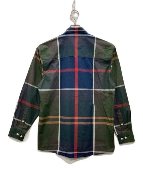 Barbour（バブアー）Barbour (バブアー) ラージ タータンチェック レギュラーカラー シャツ ネイビー×グリーン サイズ:38の古着・服飾アイテム