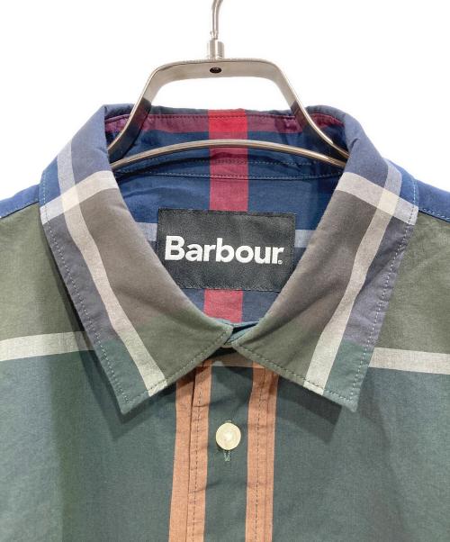 Barbour（バブアー）Barbour (バブアー) ラージ タータンチェック レギュラーカラー シャツ ネイビー×グリーン サイズ:38の古着・服飾アイテム