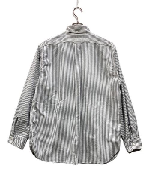 nanamica（ナナミカ）nanamica (ナナミカ) Button Down Stripe Wind Shirt グレー サイズ:Ｓの古着・服飾アイテム