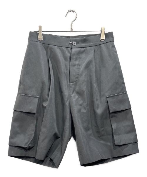 ATON（エイトン）ATON (エイトン) Wool Linen Twill ハーフパンツ/ウールリネンツイルハーフパンツ グレー サイズ:2の古着・服飾アイテム