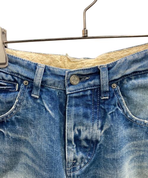 mina perhonen（ミナ ペルホネン）mina perhonen (ミナ ペルホネン) always ダメージ加工デニムパンツ ブルー サイズ:XSの古着・服飾アイテム