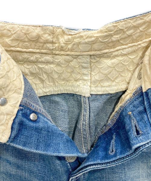 mina perhonen（ミナ ペルホネン）mina perhonen (ミナ ペルホネン) always ダメージ加工デニムパンツ ブルー サイズ:XSの古着・服飾アイテム