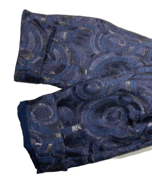 MaxMara（マックスマーラ）MaxMara (マックスマーラ) 幾何学柄セットアップ ネイビー サイズ:ジャケット：38　スカート：36の古着・服飾アイテム