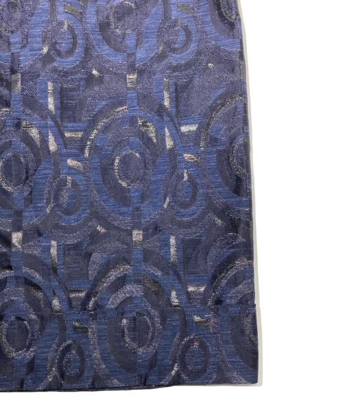 MaxMara（マックスマーラ）MaxMara (マックスマーラ) 幾何学柄セットアップ ネイビー サイズ:ジャケット：38　スカート：36の古着・服飾アイテム