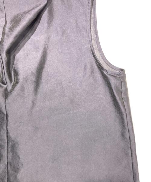 anuans（アニュアンス）anuans (アニュアンス) ドレープネックシアーブラウス チャコールグレー サイズ:Fの古着・服飾アイテム