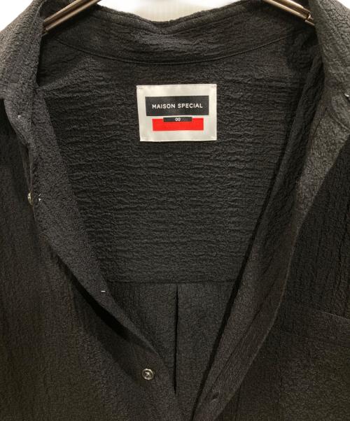 MAISON SPECIAL（メゾンスペシャル）MAISON SPECIAL (メゾンスペシャル) ポコポコプライムオーバーシャツコート ブラック サイズ:00の古着・服飾アイテム