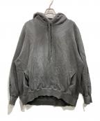 MAISON SPECIALメゾンスペシャル）の古着「Three-Dimensional Prime-Over Cutting Weathered Hoodie」｜グレー