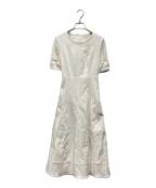 ANAYIアナイ）の古着「シルクデニムベルト付き ワンピース」｜ホワイト