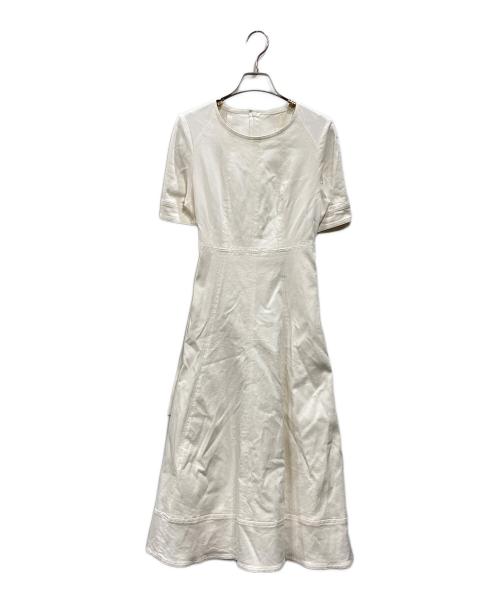 ANAYI（アナイ）ANAYI (アナイ) シルクデニムベルト付き ワンピース ホワイト サイズ:36の古着・服飾アイテム