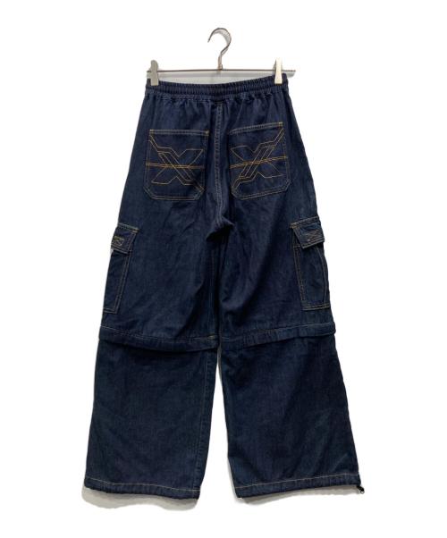 X-GIRL（エックスガール）X-girl (エックスガール) 2WAY WIDE LEG CARGO PANTS インディゴ サイズ:Ｓの古着・服飾アイテム