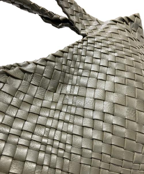 FALORNI（ファロルニ）FALORNI (ファロルニ) メッシュレザーバッグ グリーンの古着・服飾アイテム