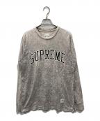 SUPREMEシュプリーム）の古着「Acid Wash Arc Logo L/S Tee」｜グレー