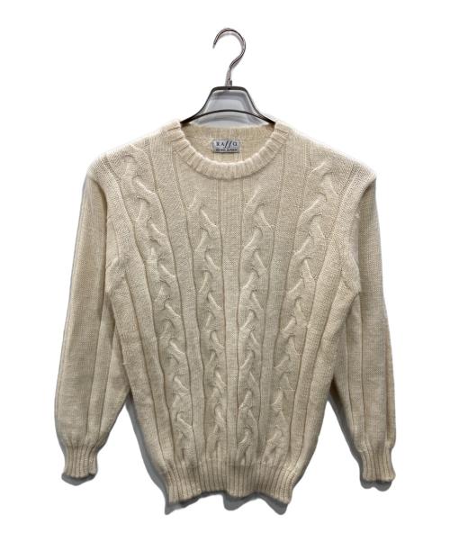 RAFFA（ラッファ）RAFFA (ラッファ) アルパカケーブルニット アイボリー サイズ:Mの古着・服飾アイテム