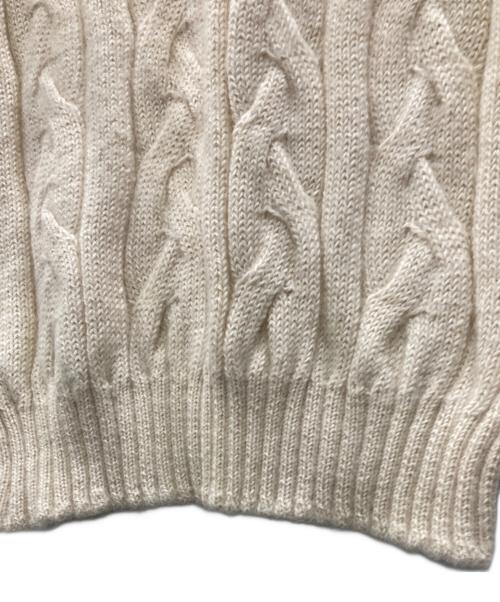 RAFFA（ラッファ）RAFFA (ラッファ) アルパカケーブルニット アイボリー サイズ:Mの古着・服飾アイテム